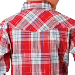 Roper Boy's Red & Blue Plaid Shirt -Cinc Clothing Shop 01 030 0101 4047 11