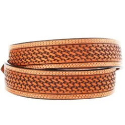Vogt Silversmiths Men's Russet Basket Belt -Cinc Clothing Shop 041 044 2