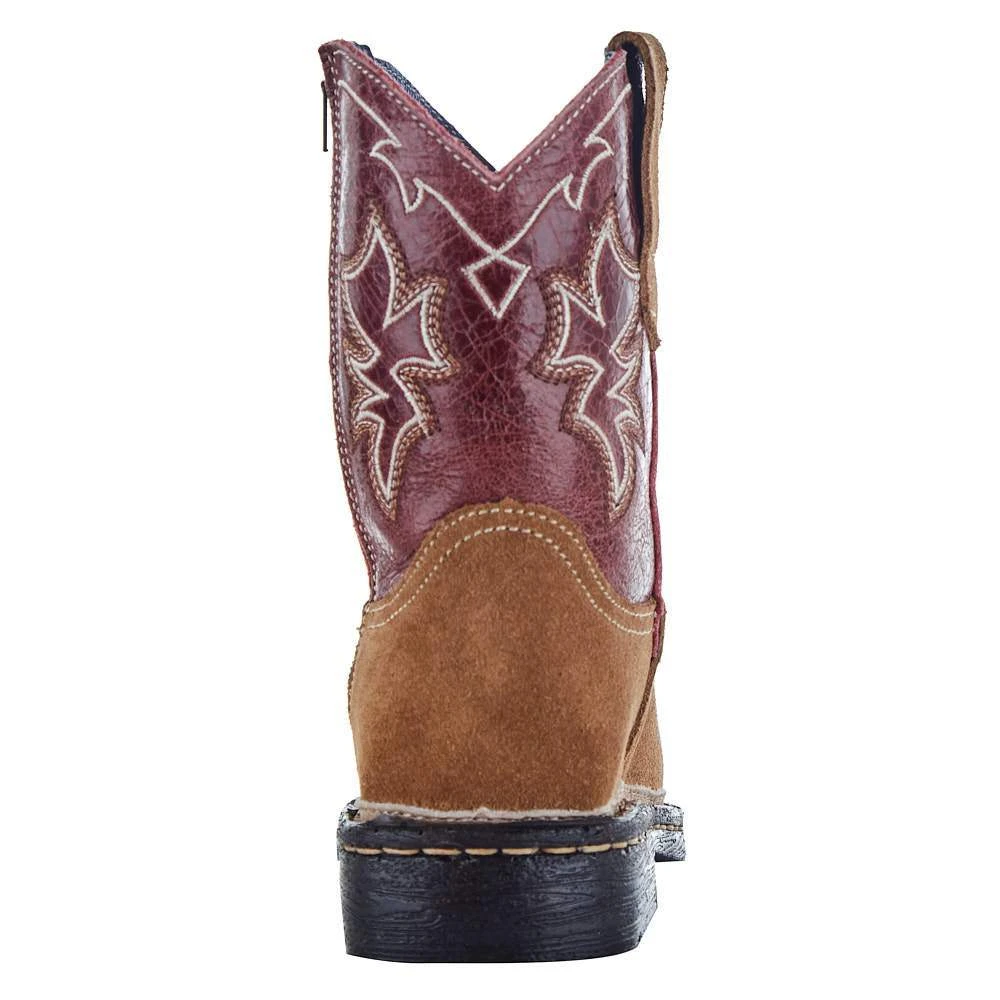 Roper NRS Exclusive Toddler Suede Vamp Red Shaft Cowboy Boots 5 Roper NRS Exclusive Toddler Suede Vamp Red Shaft Cowboy Boots - Image 3
