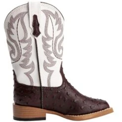 Roper Kid's Brown Ostrich Print Cowboy Boots 11 Roper Kid's Brown Ostrich Print Cowboy Boots -Cinc Clothing Shop 09 18 1900 0049 5