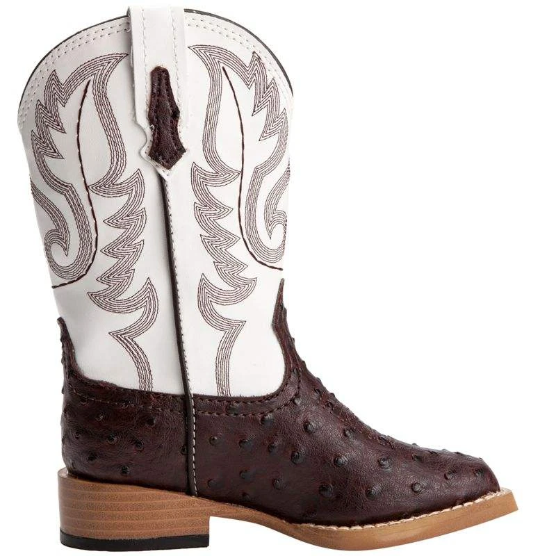 Roper Kid's Brown Ostrich Print Cowboy Boots 7 Roper Kid's Brown Ostrich Print Cowboy Boots - Image 5
