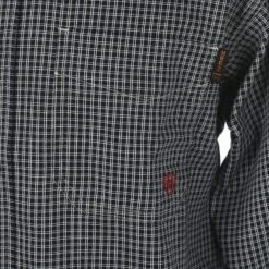 Ariat Men's Flame Resistant Blue Check Long Sleeve 9 Ariat Men's Flame Resistant Blue Check Long Sleeve -Cinc Clothing Shop 10013513 3