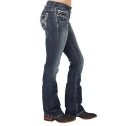 Ariat Women's R.E.A.L. Entwined Mid Rise Stretch Boot Cut Jeans -Cinc Clothing Shop 10017510 2