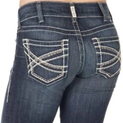 Ariat Women's R.E.A.L. Entwined Mid Rise Stretch Boot Cut Jeans -Cinc Clothing Shop 10017510 3