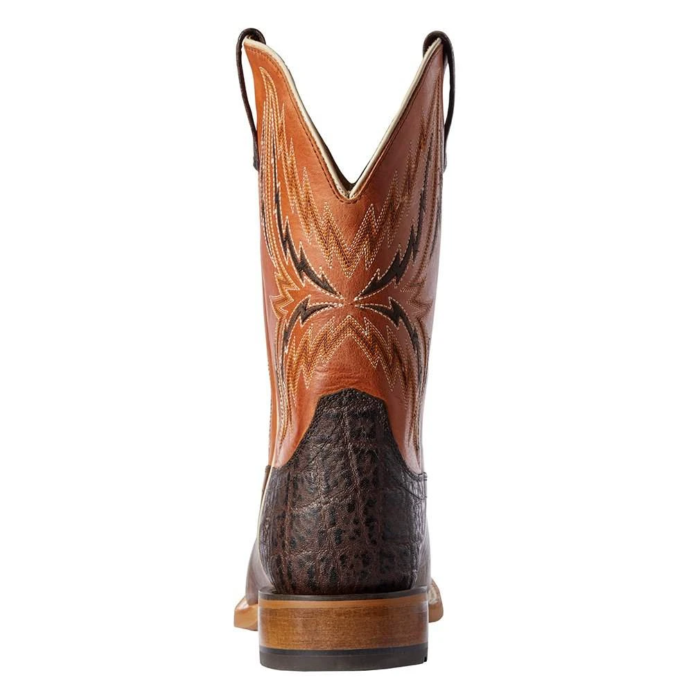 Ariat Men's Ariat Arena Rebound Chocolate 11in. Rave Orange Square Toe Cowboy Boot 5 Ariat Men's Ariat Arena Rebound Chocolate 11in. Rave Orange Square Toe Cowboy Boot - Image 3