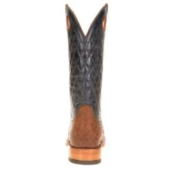 Relentless By Ariat Men's Ariat Relentless Rust Full Quill Ostrich 13in. Steedy Blue Top Cowboy Boot -Cinc Clothing Shop 10031514 31