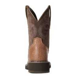 Women Ariat Brown Croc/ Fudge 8` FatBaby Western Boot -Cinc Clothing Shop 10034020 2