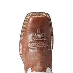 Ariat Womens Ariat Round Up Brown/Crackled White Top -Cinc Clothing Shop 10034141 3