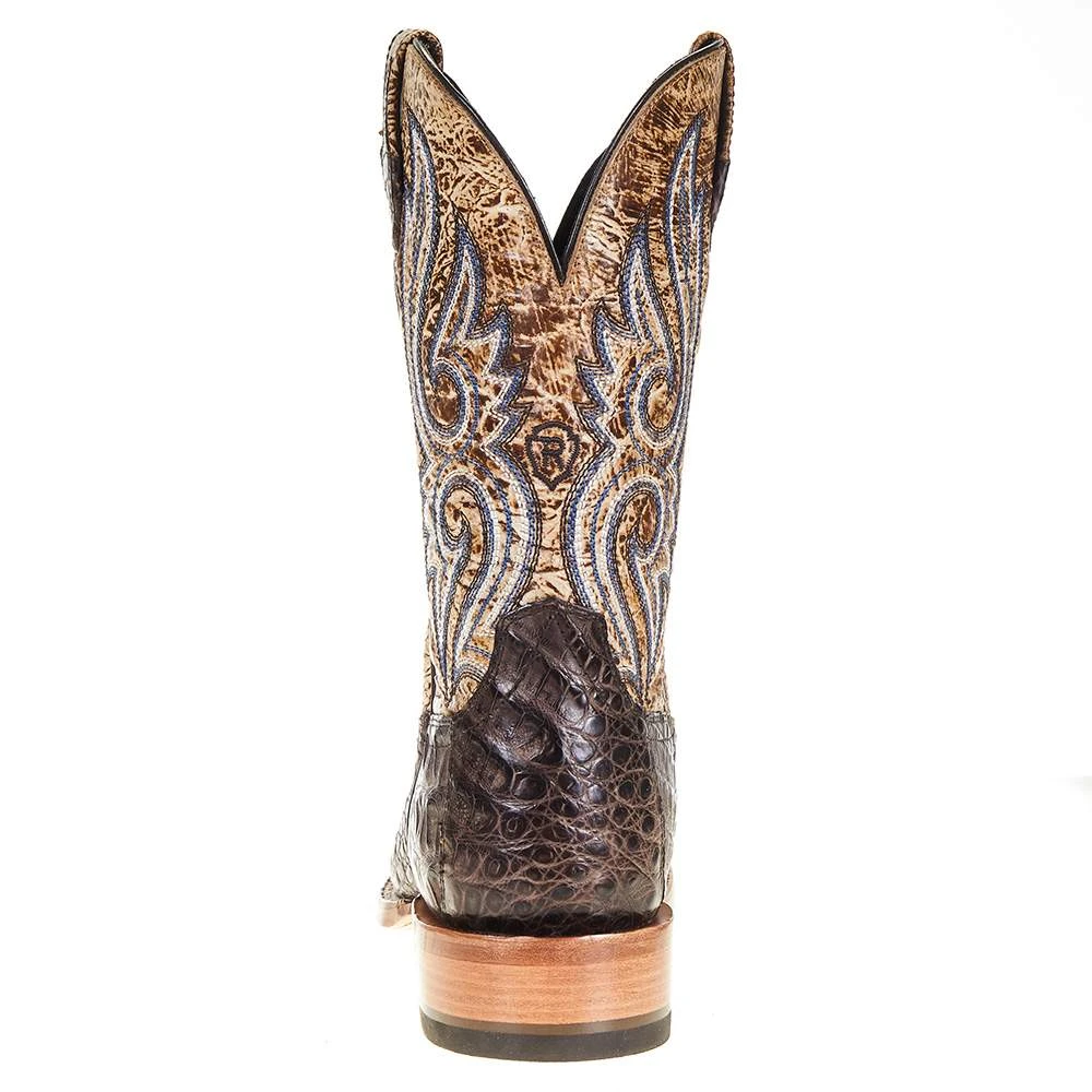 Ariat Men's Relentless Chocolate Caiman Belly 11in. Lion Tan Top Boot 6 Ariat Men's Relentless Chocolate Caiman Belly 11in. Lion Tan Top Boot - Image 4