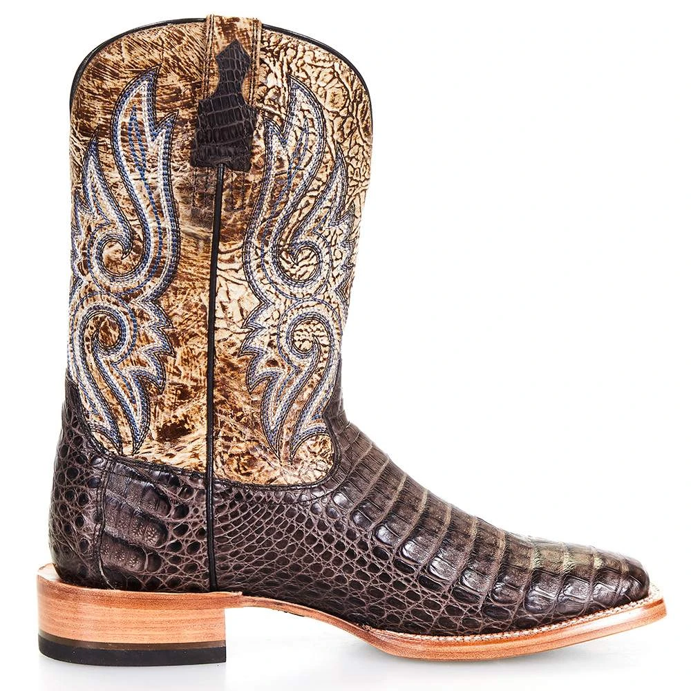 Ariat Men's Relentless Chocolate Caiman Belly 11in. Lion Tan Top Boot 7 Ariat Men's Relentless Chocolate Caiman Belly 11in. Lion Tan Top Boot - Image 5