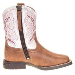Ariat Childrens Tan And Pearlized Double Kicker Adobe Cowboy Boot -Cinc Clothing Shop 10036850 4