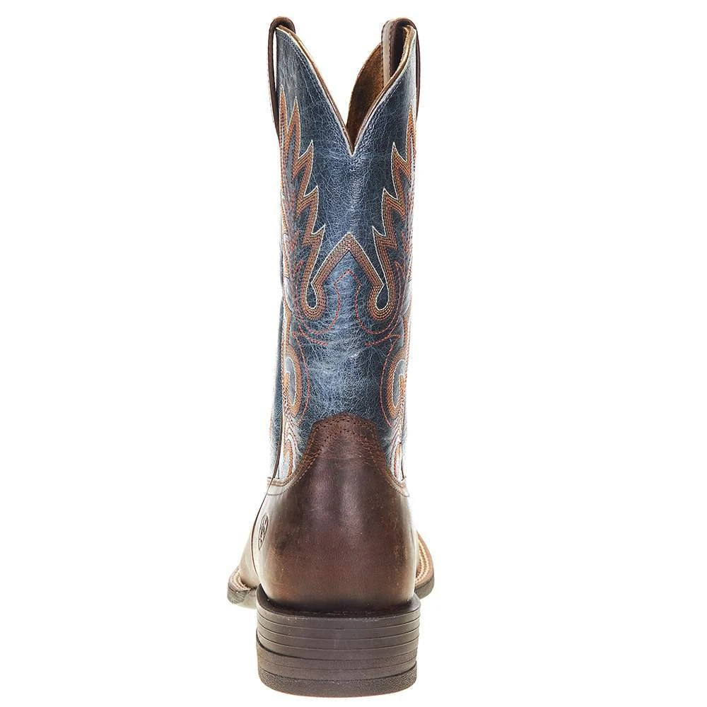 Ariat Men's Layton Weathered Chestnut 11in. Rail Blue Top Square Toe Boot 6 Ariat Men's Layton Weathered Chestnut 11in. Rail Blue Top Square Toe Boot - Image 4