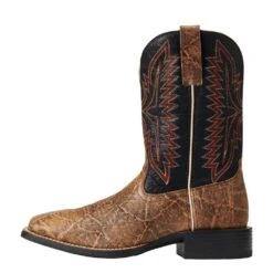 Ariat Men's Brown Sport Elephant Print Square Toe Western Boot -Cinc Clothing Shop 10040277 1