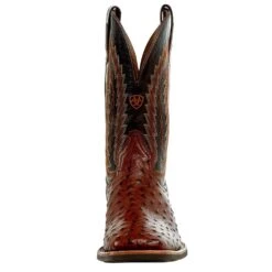 Ariat Men`s Quantum Primo Antique Tobac FQ Ostrich 11in. Thunder Brown Top Square Toe Boots -Cinc Clothing Shop 10040304 21
