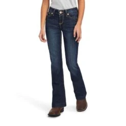 Ariat Girl's R.E.A.L. Trouser Maggie Wide Leg Jean -Cinc Clothing Shop 10041104 02