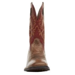 Ariat Mens Sport Rodeo Crazy Crunch Tan 11in Orange Top -Cinc Clothing Shop 10042402 02