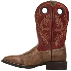 Ariat Mens Sport Rodeo Crazy Crunch Tan 11in Orange Top -Cinc Clothing Shop 10042402 03