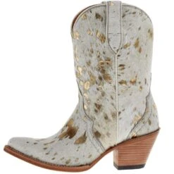 Ariat Women's Bandida White Metallic Hair On Bootie -Cinc Clothing Shop 10044392 03