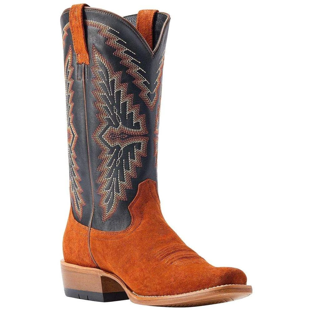 Ariat Men's Futurity Showman Dark Copper Roughout Classic Black Top 4 Ariat Men's Futurity Showman Dark Copper Roughout Classic Black Top - Image 2