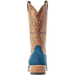 Ariat Men's Futurity Showman Navy Roughout Brown Top Cowboy Boot -Cinc Clothing Shop 10044550 04