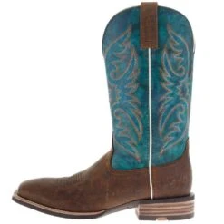 Ariat Men's Ricochet Aged Tan Mystic Teal Square Toe -Cinc Clothing Shop 10044568 03