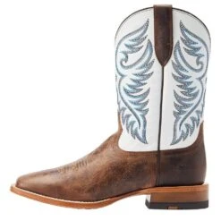 Ariat Men's Wiley Pecan Brown Coastal Cream Cowboy Boot -Cinc Clothing Shop 10044569 031