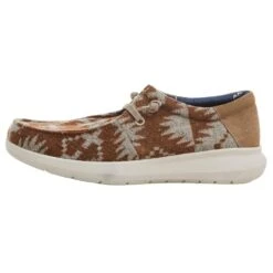 Ariat Men's Hilo Stretch Lace Tan Aztec Wooly Tan Casual Shoe -Cinc Clothing Shop 10046909 02