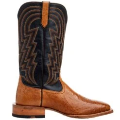 Ariat Men's Antique Tan Smooth Quill Ostrich 13in Midnight Black Top Cowboy Boot -Cinc Clothing Shop 10046954 04