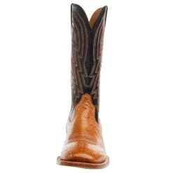 Ariat Men's Antique Tan Smooth Quill Ostrich 13in Midnight Black Top Cowboy Boot -Cinc Clothing Shop 10046954 05