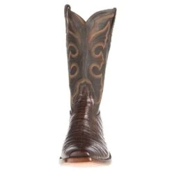 Mens Brown Caiman Belly 12in. Chocolate Calf Top -Cinc Clothing Shop 101031 1