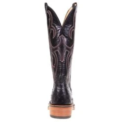 Rios Of Mercedes Men's Ride Ready Black Full Quill Ostrich 15in. Black Calf Top Cowboy Boot -Cinc Clothing Shop 102310 3