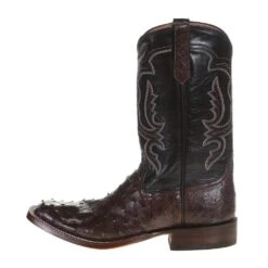 Rios Of Mercedes Men's Capital Collection Nicotine Full Quill Ostrich 12in. Black Calf Top Cowboy Boot -Cinc Clothing Shop 102311 2