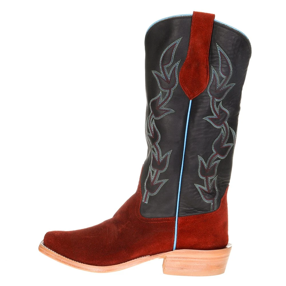 Rios Of Mercedes Men's Hot Red Waxy Commander Roughout Cowboy Boot 5 Rios Of Mercedes Men's Hot Red Waxy Commander Roughout Cowboy Boot - Image 3