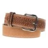 Kid's Tan Snowflake Billet Tooled Belt 1 Kid's Tan Snowflake Billet Tooled Belt -Cinc Clothing Shop 103818 default l