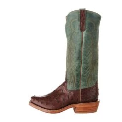 Rios Of Mercedes Men's Ride Ready Kango Tobac Full Quill Ostrich 15in. Jade Made Dog Top Boot -Cinc Clothing Shop 106510 3