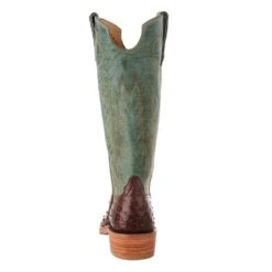 Rios Of Mercedes Men's Ride Ready Kango Tobac Full Quill Ostrich 15in. Jade Made Dog Top Boot -Cinc Clothing Shop 106510 4