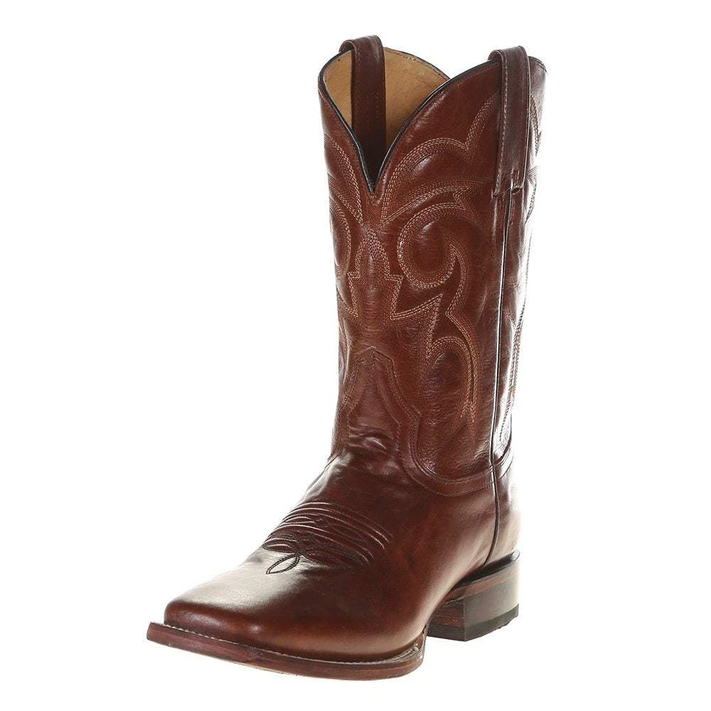Men's Roper Cognac Vamp 11in. Cognac Top Square Toe Cowboy Boots 3 Men's Roper Cognac Vamp 11in. Cognac Top Square Toe Cowboy Boots
