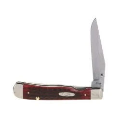 Case Pocket Worn Old Red Bone Corn Cob Jig Kickstart TrapperLock With Belt Clip