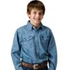 Wrangler Boy's Washed Denim Work Shirt -Cinc Clothing Shop 1086 default l