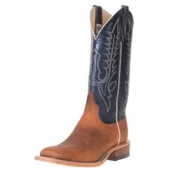 Men's Anderson Bean Saddle Elk Butt 13in. Regal Blue Luster Kid Top Cowboy Boot