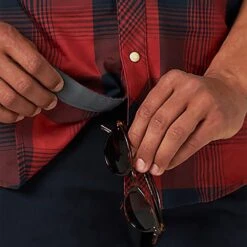 Wrangler Men's ATG By Red And Blue Western Plaid Shirt -Cinc Clothing Shop 10NSP42RH 3