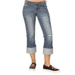 Stetson Ladies Classic Fit Light Wash Cropped Capris -Cinc Clothing Shop 11 054 0816 0089 1