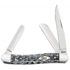 Case Black And White Fiber Weave Medium Stockman Knife
