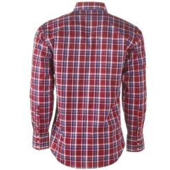 Wrangler Men's Wrinkle Resist Red Plaid Snap Shirt -Cinc Clothing Shop 112317086 3