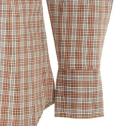Wrangler Men's Wrinkle Resist Brown Plaid Snap Shirt -Cinc Clothing Shop 112317087 2