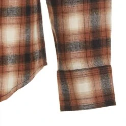 Men's Wrangler Retro Brown Plaid Modern Fit Flannel -Cinc Clothing Shop 112317108 2