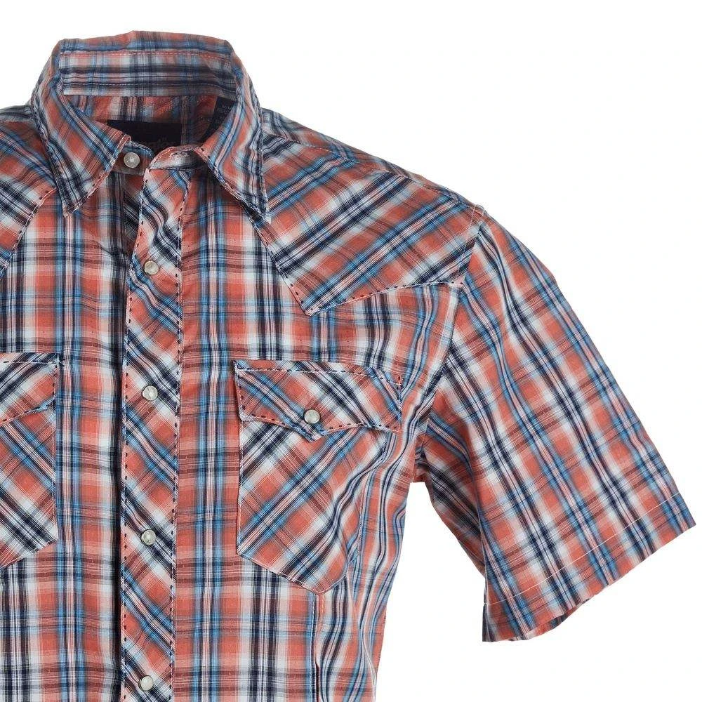 Wrangler Men's Coral Wrinkle Resist Snap Shirt 4 Wrangler Men's Coral Wrinkle Resist Snap Shirt - Image 2