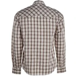 Wrangler Men's Brown Plaid Snap Shirt 9 Wrangler Men's Brown Plaid Snap Shirt -Cinc Clothing Shop 112324668 04