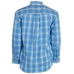 Wrangler Men's Classic Blue Plaid Button Down -Cinc Clothing Shop 112324795 04