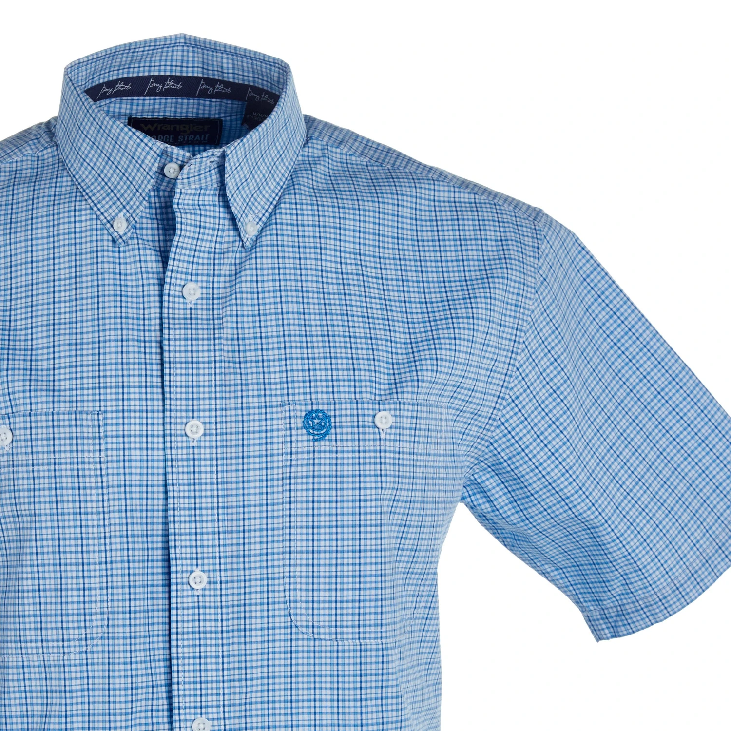 Wrangler Men's George Strait Baby Blue Button Down 4 Wrangler Men's George Strait Baby Blue Button Down - Image 2